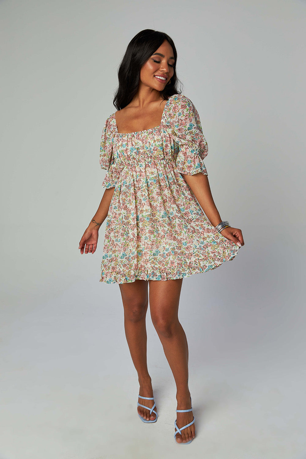 BuddyLove, B Puff Sleeve Babydoll Dress