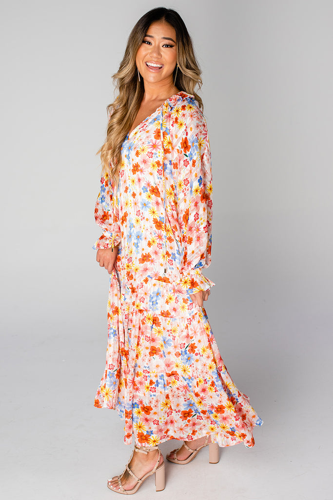 BuddyLove Greta Long Sleeve Maxi Dress - Wild Flower