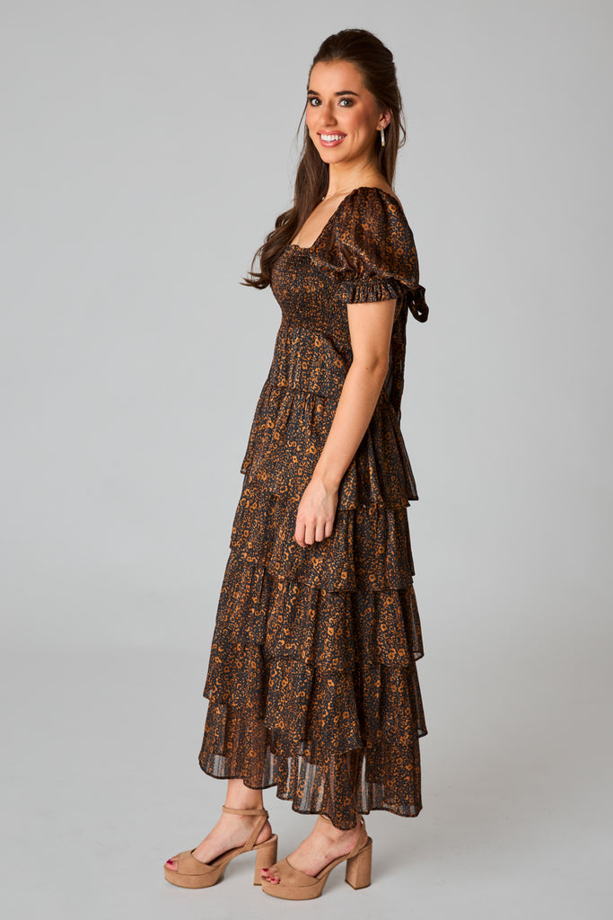 BuddyLove Marlee Short Sleeve Maxi Dress - Almond