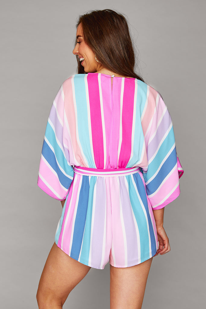 BuddyLove Rivers Kimono Sleeve Romper - Pinata