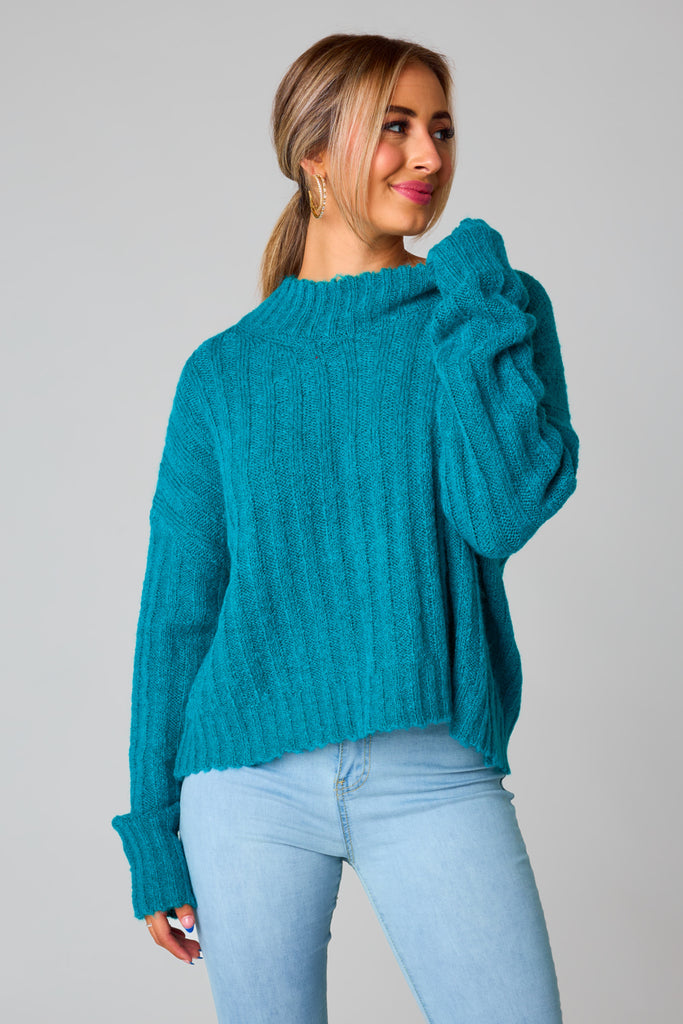 BuddyLove Hadley Knit Sweater - Teal