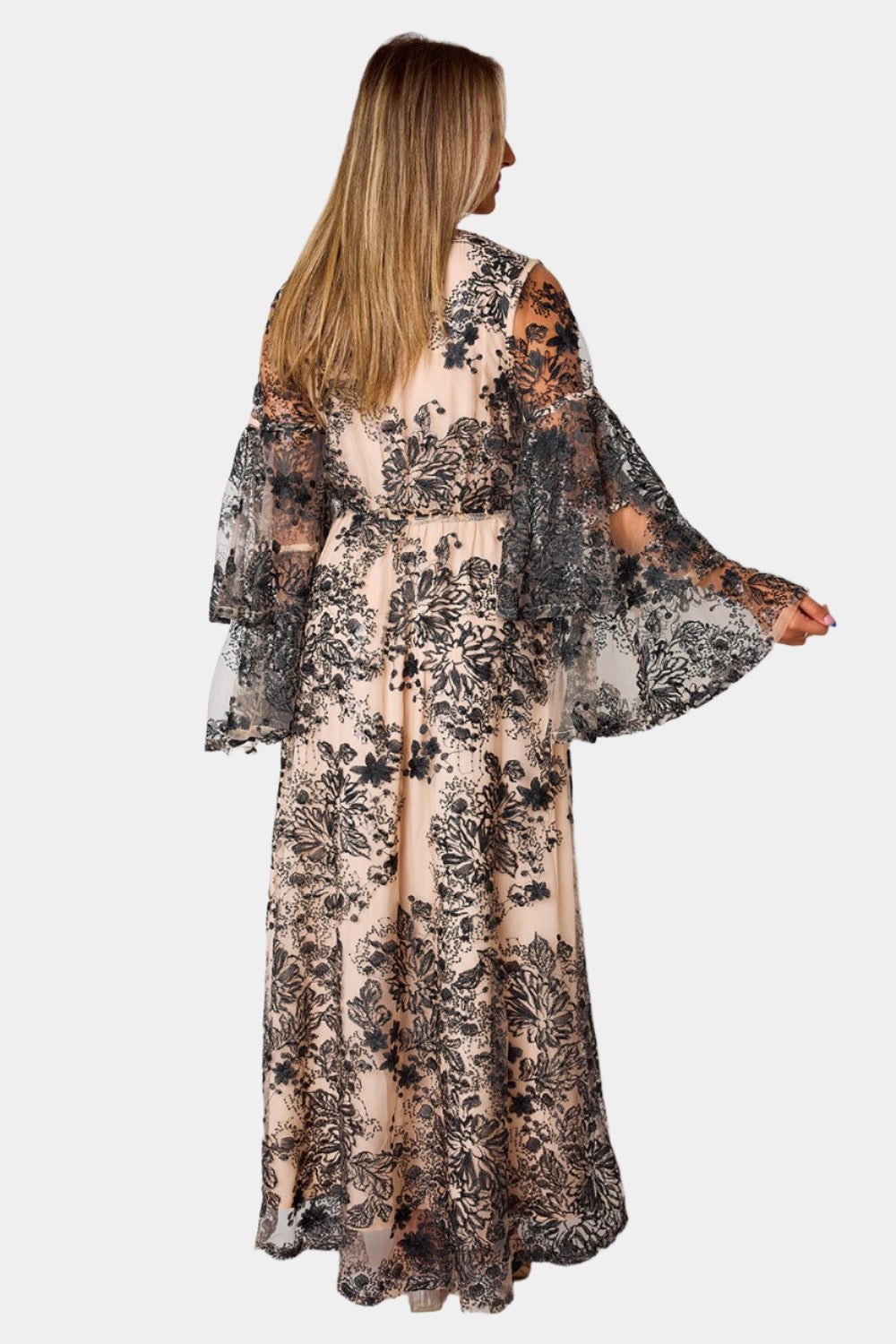 BuddyLove Colette Long Sleeve Maxi Dress - Flamenco