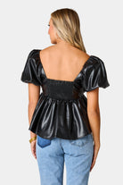 BuddyLove Houston Puff Sleeve Top - Ink