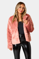 BuddyLove Baddie Faux Fur Jacket - Champagne