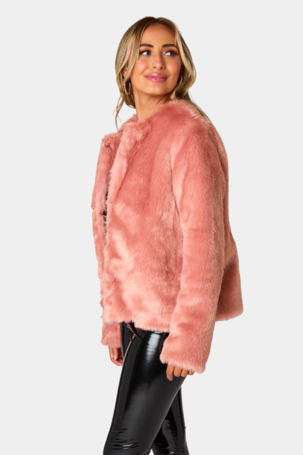 BuddyLove Baddie Faux Fur Jacket - Champagne