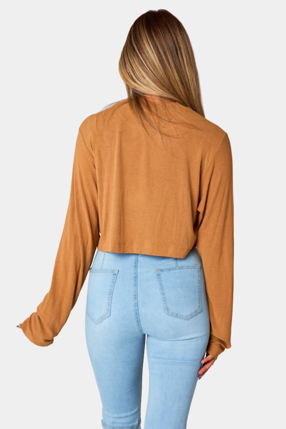 BuddyLove Frannie Long Sleeve Crop Top - Fawn