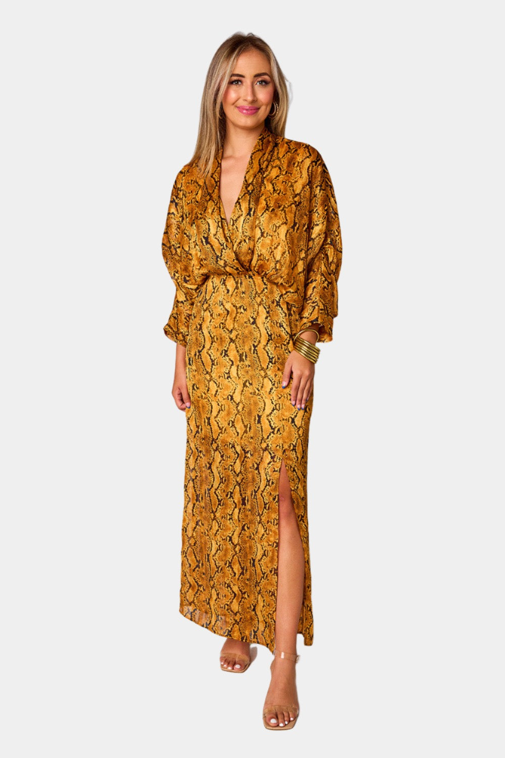 BuddyLove Jude Long Sleeve Maxi Dress - Snake Charmer