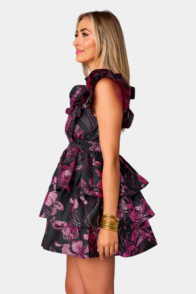 BuddyLove Hudson Elastic Waist Mini Dress - Raspberry Fizz