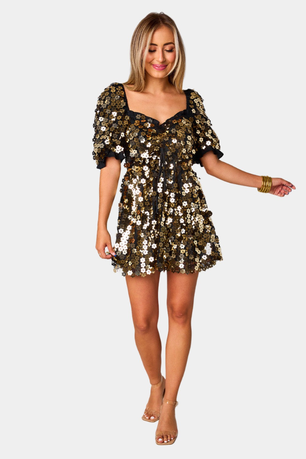 BuddyLove Colby Puff Sleeve Mini Dress - Pennies From Heaven