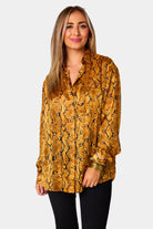 BuddyLove Portia Loose Button Up Top - Snake Charmer