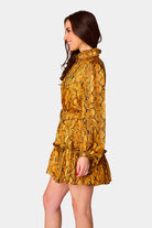 BuddyLove Grace Long Sleeve Short Dress - Snake Charmer