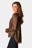 BuddyLove Everly Long Sleeve Button Up Blouse - Almond