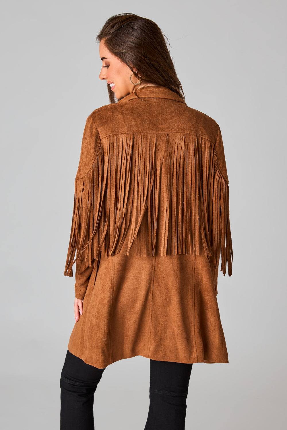 BuddyLove Dutton Fringe Suede Jacket - Cocoa