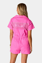 BuddyLove Jessie Crystal Fringe Romper - Pink