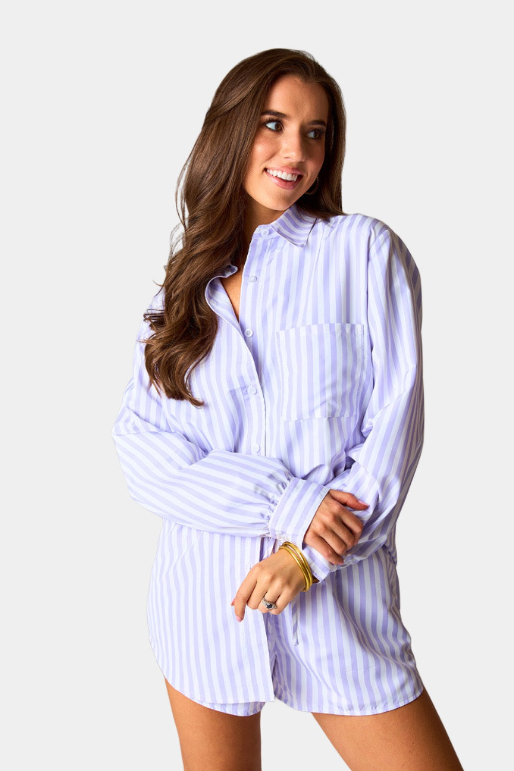 BuddyLove Ellen Outfit Set - Lilac Stripe