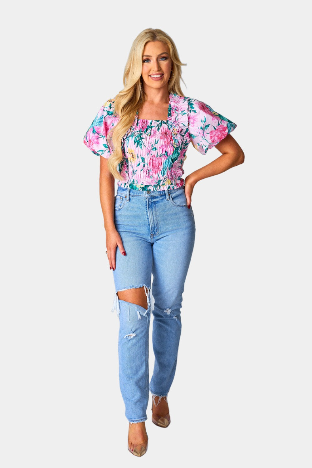 BuddyLove Tandy Puff Sleeve Top - Garden Club