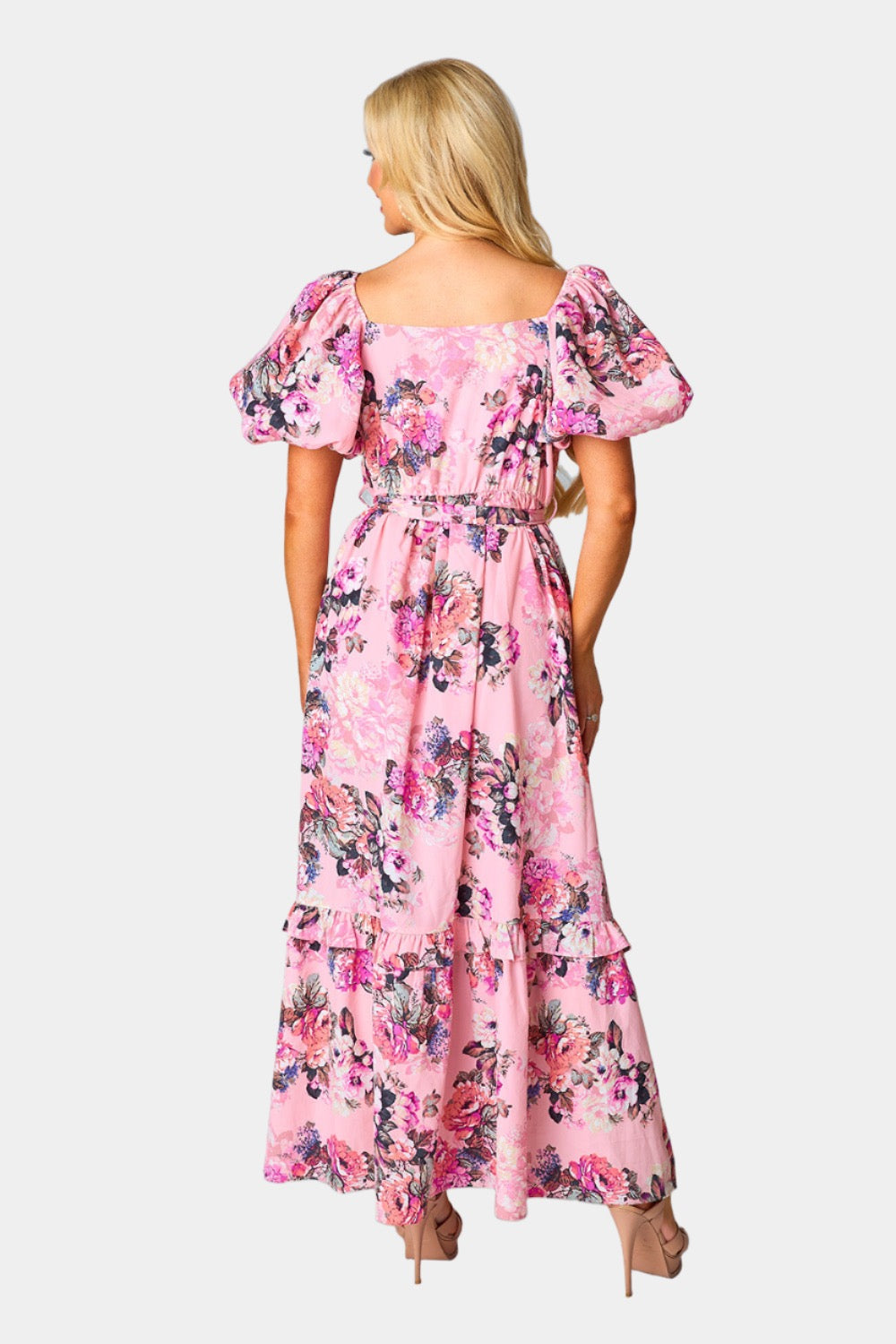 BuddyLove Sydney Puff Sleeve Maxi Dress - Bashful