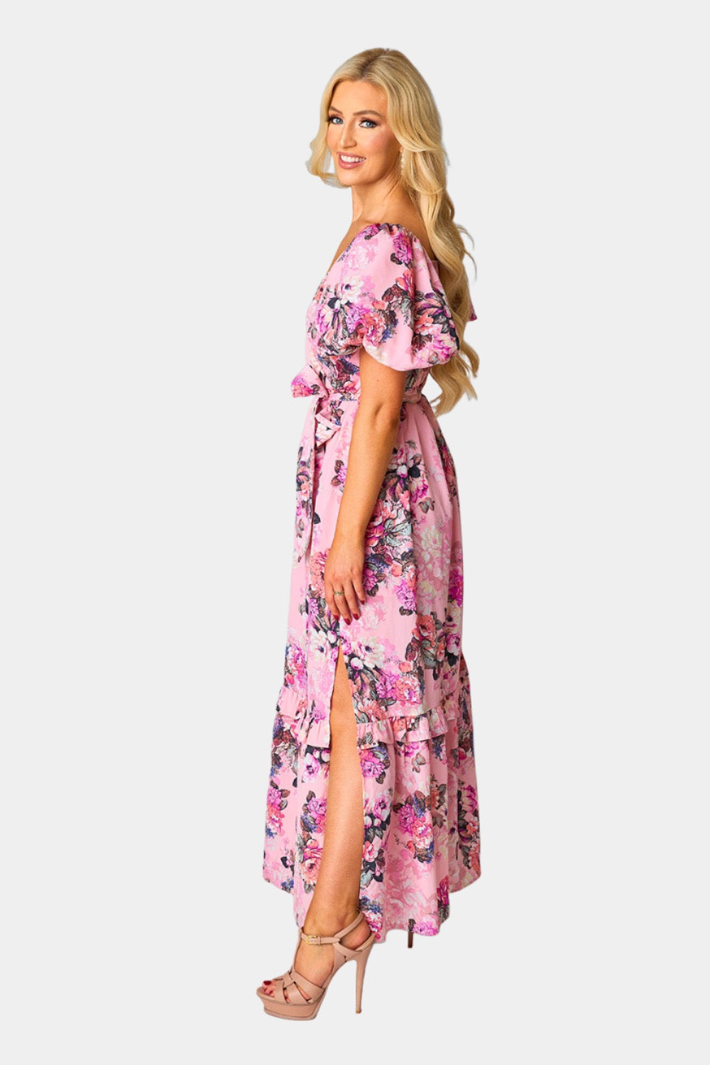 BuddyLove Sydney Puff Sleeve Maxi Dress - Bashful