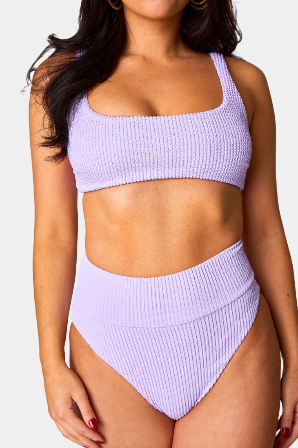 BuddyLove Ora Scoop Neck High Waisted Bikini - Lavender