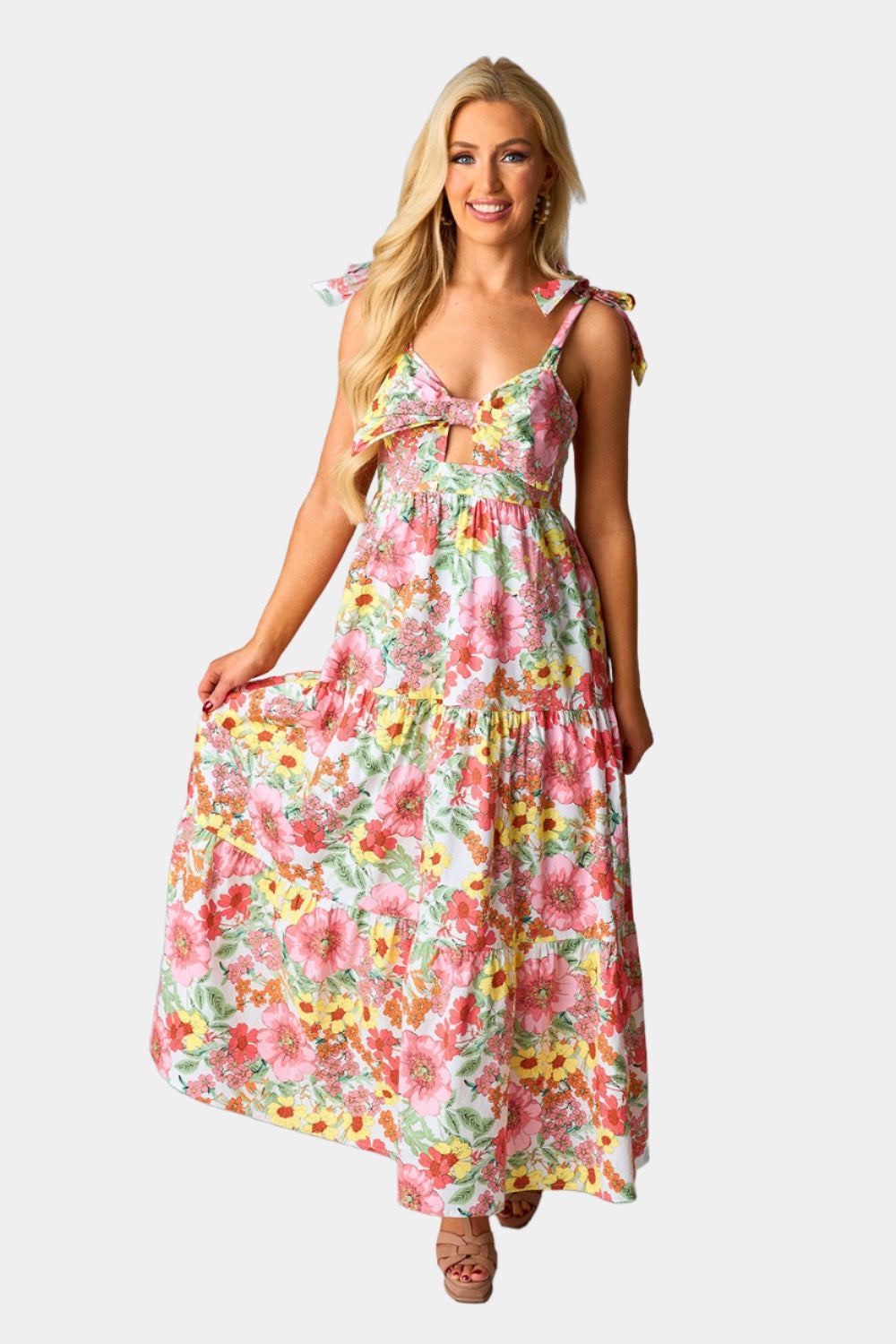 BuddyLove Hamptons Tie-Shoulder Maxi Dress - Whimsy