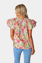 BuddyLove Carla Ruffle Eyelet Top - Whimsy