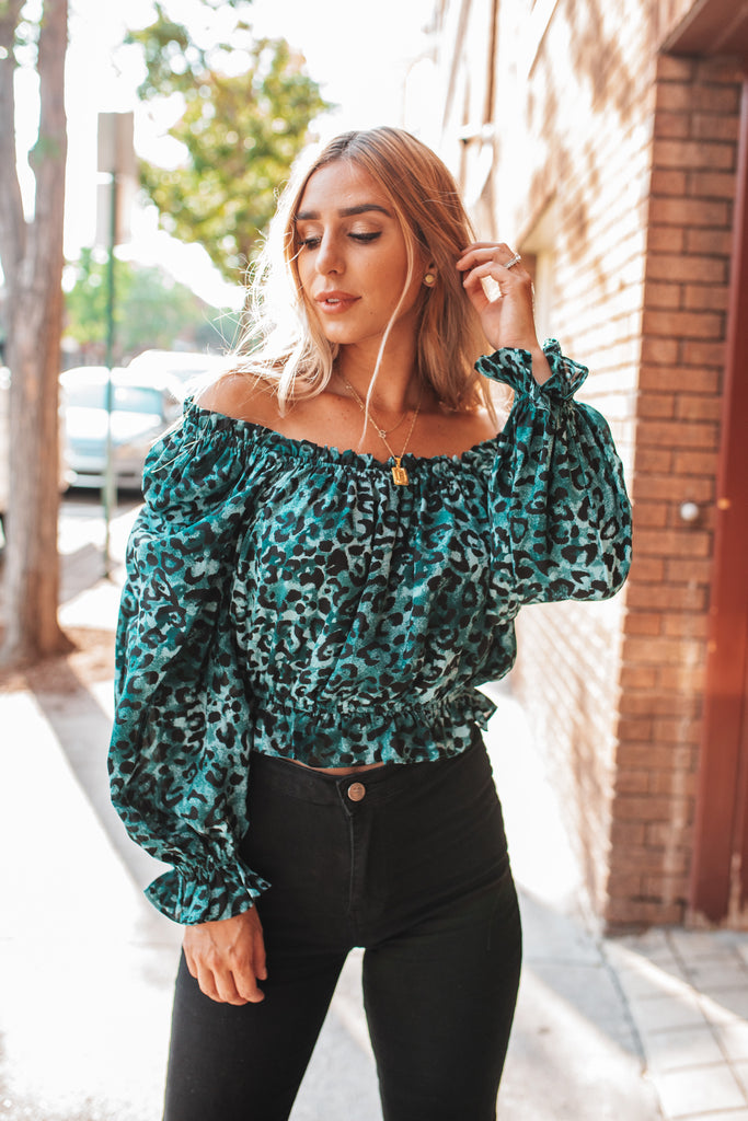 BuddyLove Constance Off The Shoulder Top - Lagoon