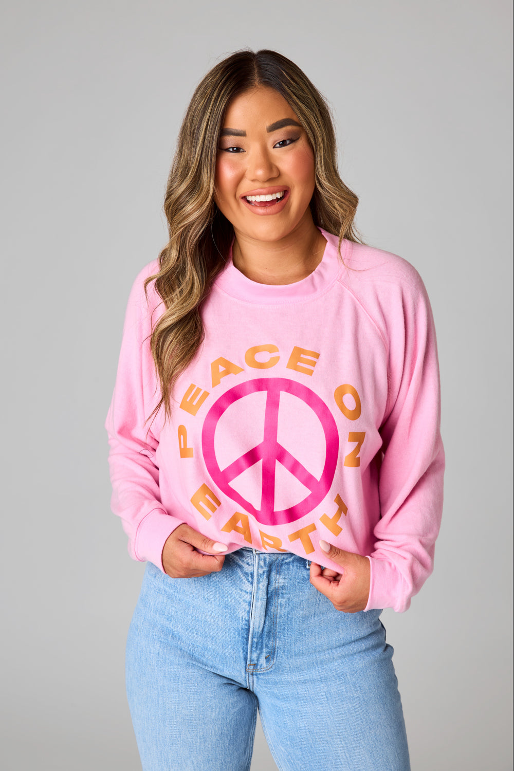 BuddyLove Courtney Graphic Sweatshirt - Peace on Earth