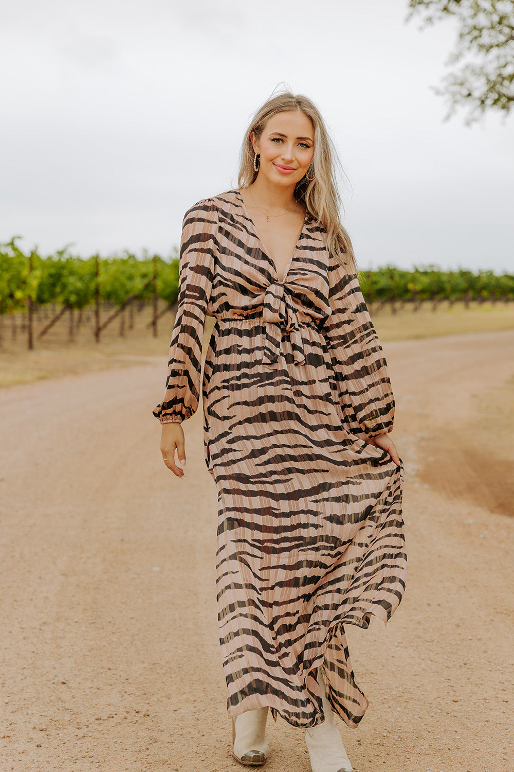 BuddyLove Desirae Long Sleeve Maxi Dress - Stampede