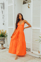 BuddyLove Kenna Tiered Maxi Dress - Tangerine