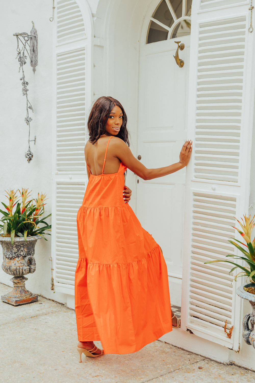 BuddyLove Kenna Tiered Maxi Dress - Tangerine