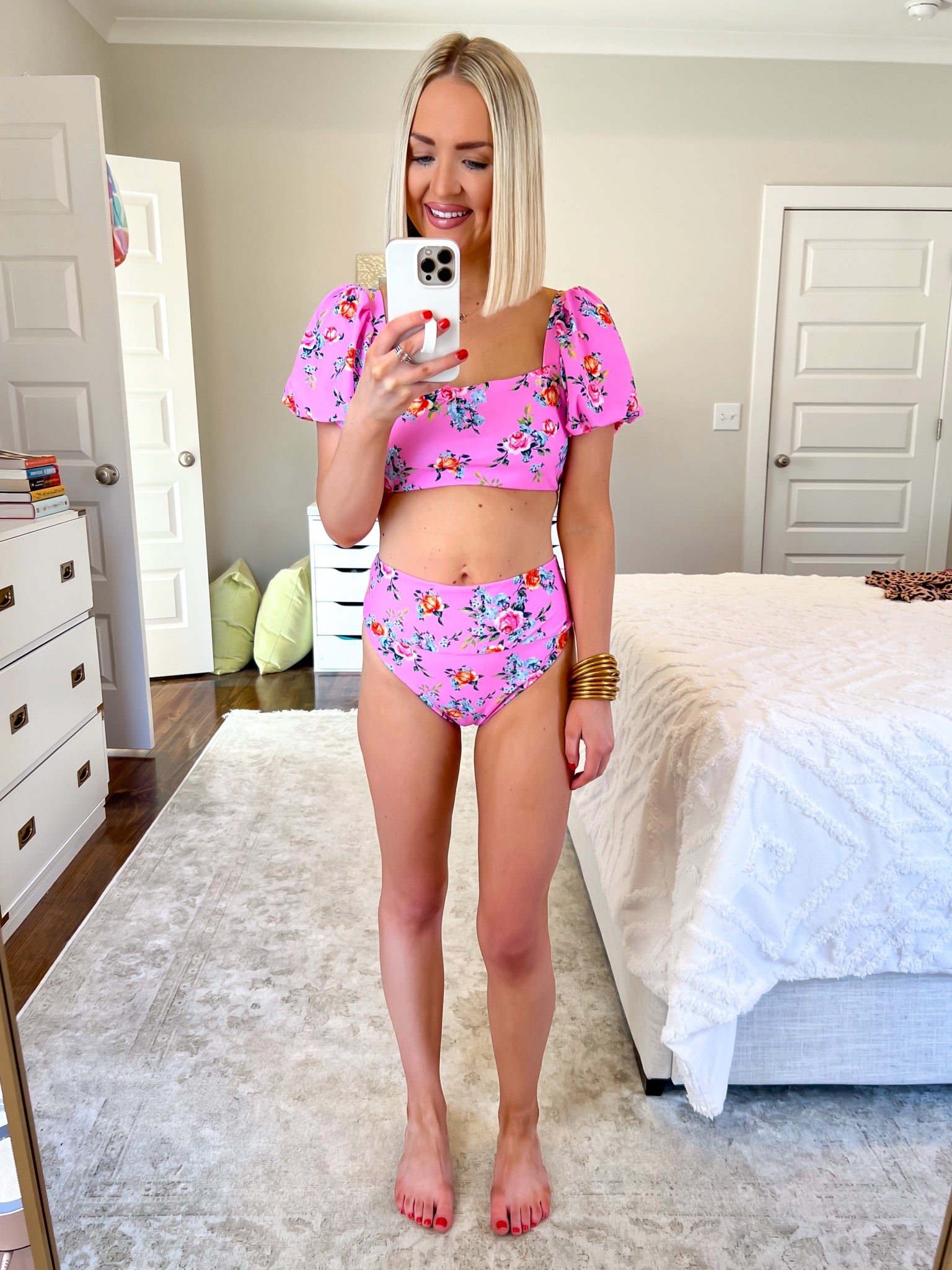 BuddyLove Jojo Puff Sleeve High Waisted Bikini - Corsage